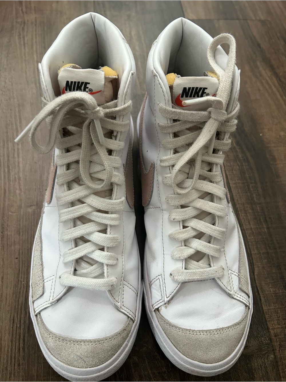 Nike Blazer Mid '77 Shoes Womens Size 10 White Pink Leather Sneakers CZ1055-118 - Picture 12 of 14